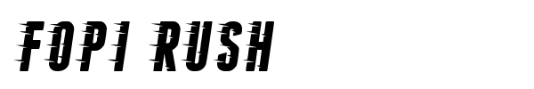 Fopi Rush font preview